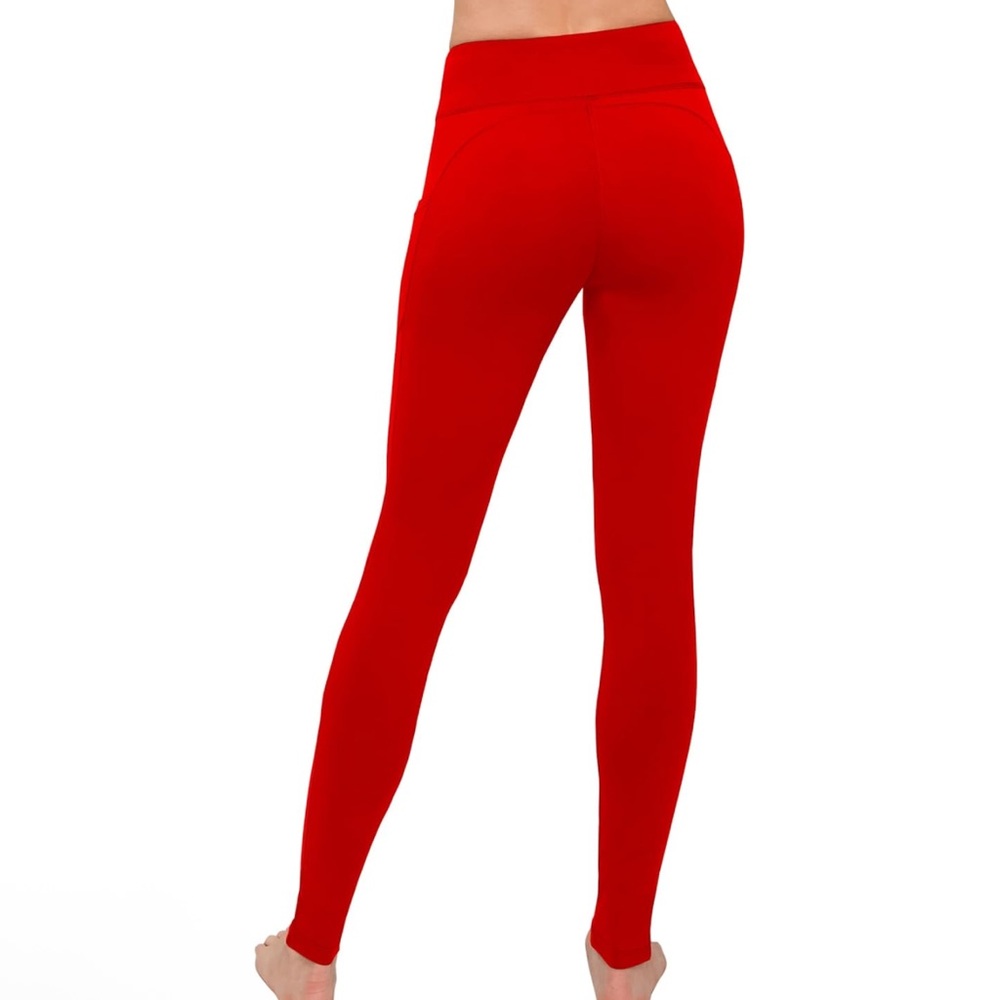 ⚡️ NWT SATINA Res High Waisted Leggings with Pockets - 3 Inch Waistband One Size - Picture 2 of 3